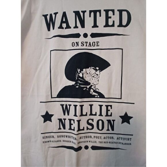Willie Nelson Wanted Men's T-shirt size Medium - Picture 2 of 2